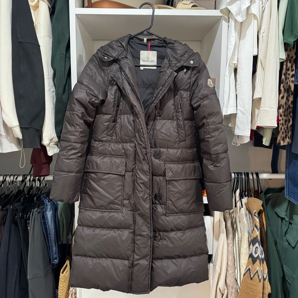 Moncler coat deep brown